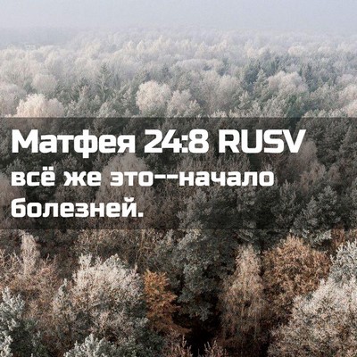 Picture 02 - Матфея 24:8 RUSV - всё же это--начало - Bible Verse Picture