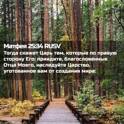 Picture 02 - Матфея 25:34 RUSV - Тогда скажет Царь тем, - Bible Verse Picture