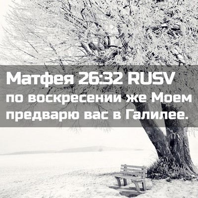 Picture 02 - Матфея 26:32 RUSV - по воскресении же Моем - Bible Verse Picture