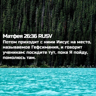 Picture 02 - Матфея 26:36 RUSV - Потом приходит с ними - Bible Verse Picture