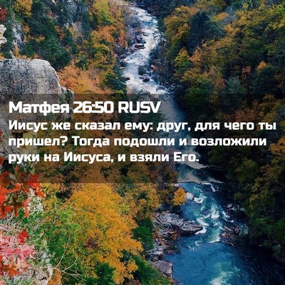 Picture 02 - Матфея 26:50 RUSV - Иисус же сказал ему: друг, - Bible Verse Picture