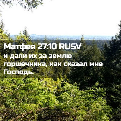 Picture 02 - Матфея 27:10 RUSV - и дали их за землю - Bible Verse Picture