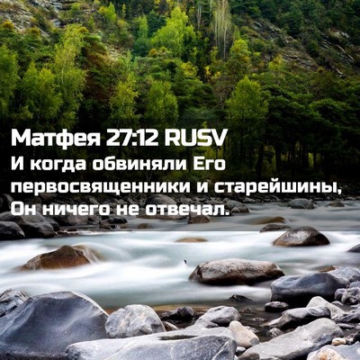 Picture 02 - Матфея 27:12 RUSV - И когда обвиняли Его - Bible Verse Picture