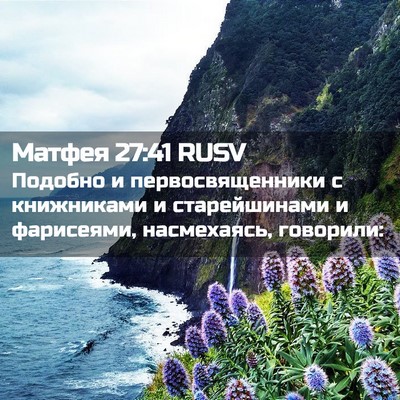 Picture 02 - Матфея 27:41 RUSV - Подобно и первосвященники - Bible Verse Picture