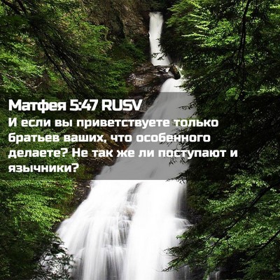 Picture 02 - Матфея 5:47 RUSV - И если вы приветствуете - Bible Verse Picture