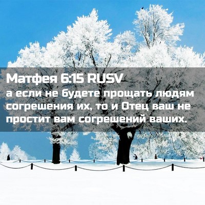 Picture 02 - Матфея 6:15 RUSV - а если не будете прощать - Bible Verse Picture