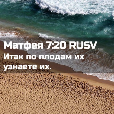 Picture 02 - Матфея 7:20 RUSV - Итак по плодам их узнаете - Bible Verse Picture