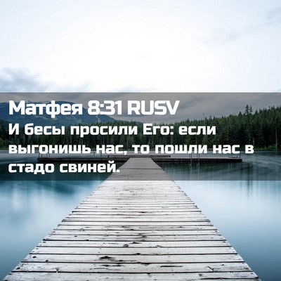 Picture 02 - Матфея 8:31 RUSV - И бесы просили Его: если - Bible Verse Picture