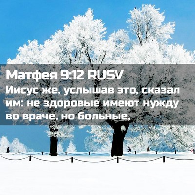 Picture 02 - Матфея 9:12 RUSV - Иисус же, услышав это, - Bible Verse Picture