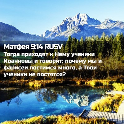 Picture 02 - Матфея 9:14 RUSV - Тогда приходят к Нему - Bible Verse Picture