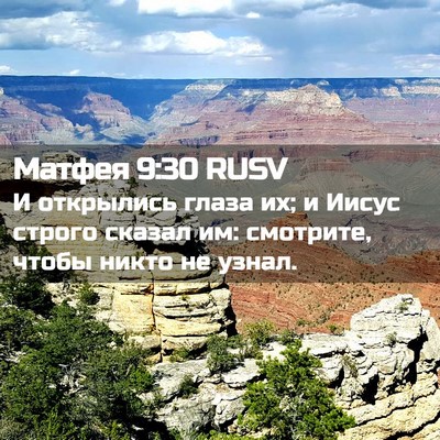 Picture 02 - Матфея 9:30 RUSV - И открылись глаза их; и - Bible Verse Picture
