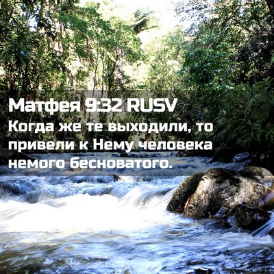 Picture 02 - Матфея 9:32 RUSV - Когда же те выходили, то - Bible Verse Picture