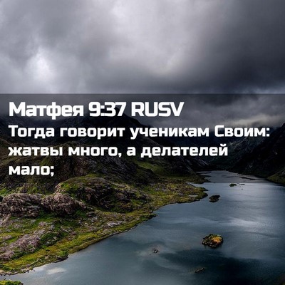 Picture 02 - Матфея 9:37 RUSV - Тогда говорит ученикам - Bible Verse Picture
