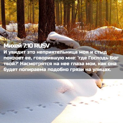 Picture 02 - Михей 7:10 RUSV - И увидит это - Bible Verse Picture