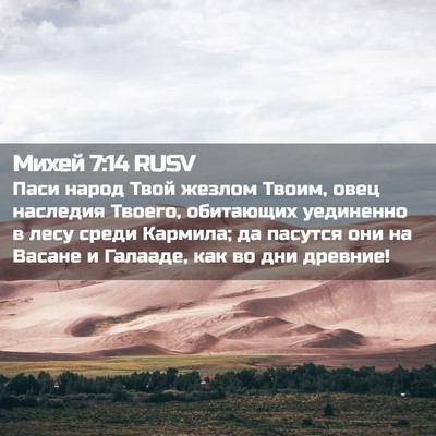 Picture 02 - Михей 7:14 RUSV - Паси народ Твой жезлом - Bible Verse Picture