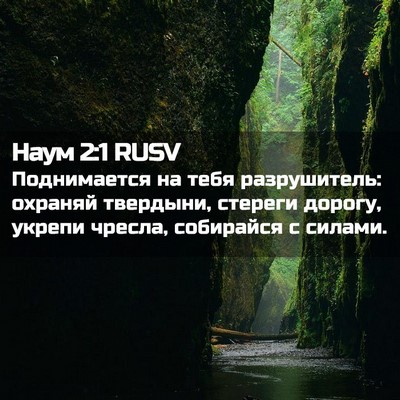 Picture 02 - Наум 2:1 RUSV - Поднимается на тебя - Bible Verse Picture