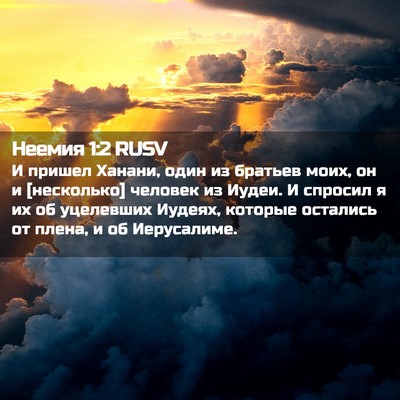 Picture 02 - Неемия 1:2 RUSV - И пришел Ханани, один из - Bible Verse Picture