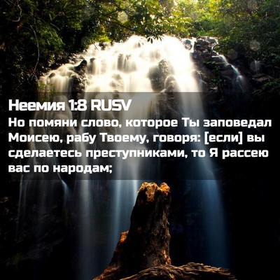 Picture 02 - Неемия 1:8 RUSV - Но помяни слово, которое Ты - Bible Verse Picture