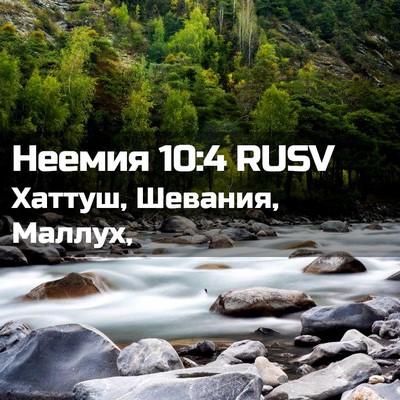Picture 02 - Неемия 10:4 RUSV - Хаттуш, Шевания, - Bible Verse Picture
