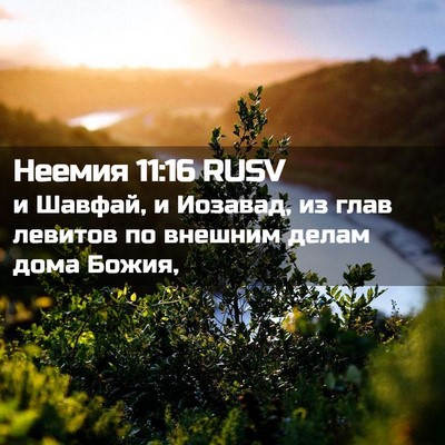 Picture 02 - Неемия 11:16 RUSV - и Шавфай, и Иозавад, из глав - Bible Verse Picture
