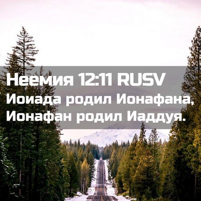 Picture 02 - Неемия 12:11 RUSV - Иоиада родил Ионафана, - Bible Verse Picture