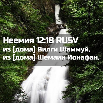 Picture 02 - Неемия 12:18 RUSV - из [дома] Вилги Шаммуй, из - Bible Verse Picture