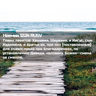 Picture 02 - Неемия 12:24 RUSV - Главы левитов: Хашавия, - Bible Verse Picture