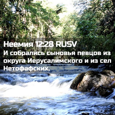 Picture 02 - Неемия 12:28 RUSV - И собрались сыновья певцов - Bible Verse Picture