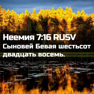 Picture 02 - Неемия 7:16 RUSV - Сыновей Бевая шестьсот - Bible Verse Picture