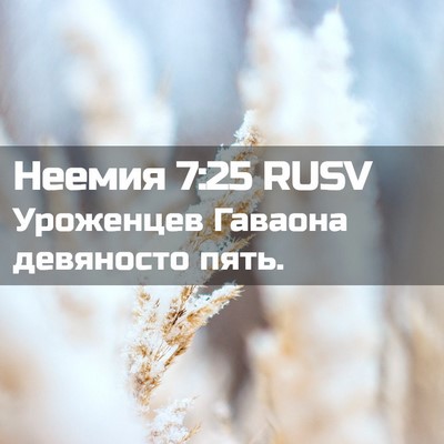 Picture 02 - Неемия 7:25 RUSV - Уроженцев Гаваона - Bible Verse Picture
