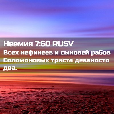 Picture 02 - Неемия 7:60 RUSV - Всех нефинеев и сыновей - Bible Verse Picture