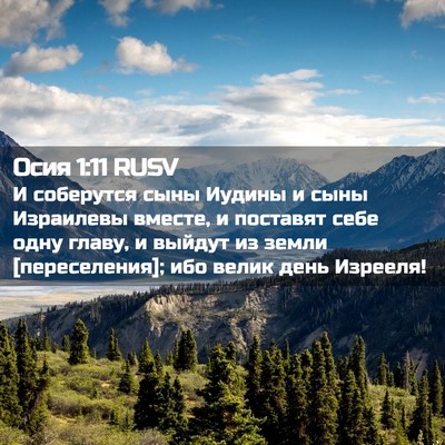 Picture 02 - Осия 1:11 RUSV - И соберутся сыны Иудины и - Bible Verse Picture