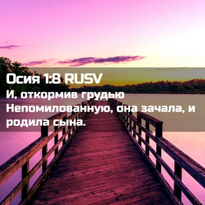 Picture 02 - Осия 1:8 RUSV - И, откормив грудью - Bible Verse Picture