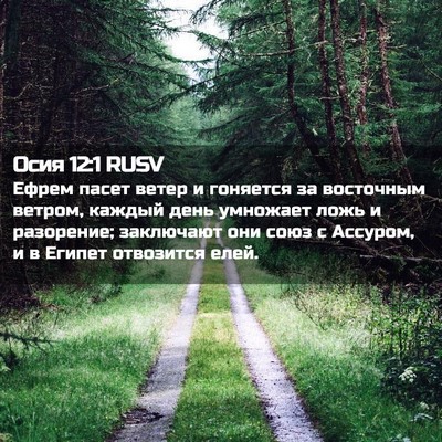 Picture 02 - Осия 12:1 RUSV - Ефрем пасет ветер и - Bible Verse Picture