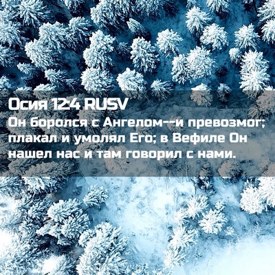 Picture 02 - Осия 12:4 RUSV - Он боролся с Ангелом--и - Bible Verse Picture