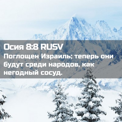 Picture 02 - Осия 8:8 RUSV - Поглощен Израиль; теперь - Bible Verse Picture