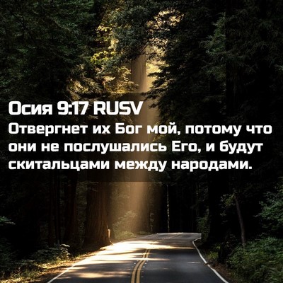 Picture 02 - Осия 9:17 RUSV - Отвергнет их Бог мой, - Bible Verse Picture
