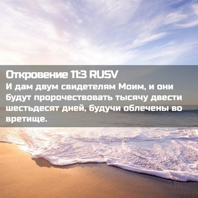 Picture 02 - Откровение 11:3 RUSV - И дам двум свидетелям Моим, - Bible Verse Picture