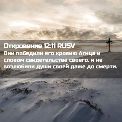 Picture 02 - Откровение 12:11 RUSV - Они победили его кровию - Bible Verse Picture