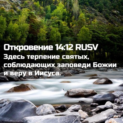 Picture 02 - Откровение 14:12 RUSV - Здесь терпение святых, - Bible Verse Picture