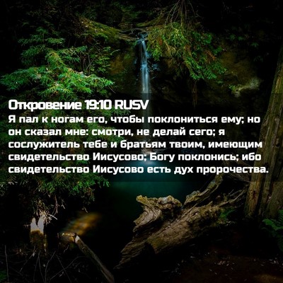 Picture 02 - Откровение 19:10 RUSV - Я пал к ногам его, чтобы - Bible Verse Picture