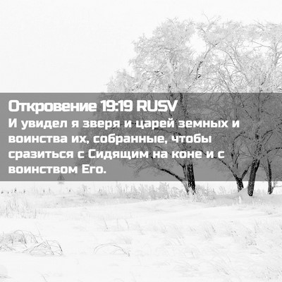 Picture 02 - Откровение 19:19 RUSV - И увидел я зверя и царей - Bible Verse Picture