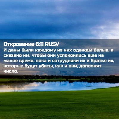 Picture 02 - Откровение 6:11 RUSV - И даны были каждому из них - Bible Verse Picture