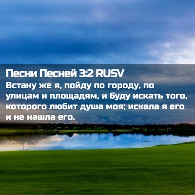 Picture 02 - Песни Песней 3:2 RUSV - Встану же я, пойду по - Bible Verse Picture
