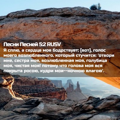 Picture 02 - Песни Песней 5:2 RUSV - Я сплю, а сердце мое - Bible Verse Picture