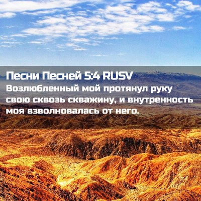 Picture 02 - Песни Песней 5:4 RUSV - Возлюбленный мой протянул - Bible Verse Picture