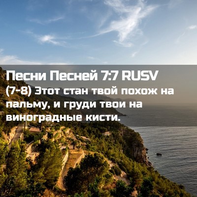 Picture 02 - Песни Песней 7:7 RUSV - (7-8) Этот стан твой похож на - Bible Verse Picture