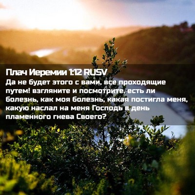 Picture 02 - Плач Иеремии 1:12 RUSV - Да не будет этого с вами, - Bible Verse Picture