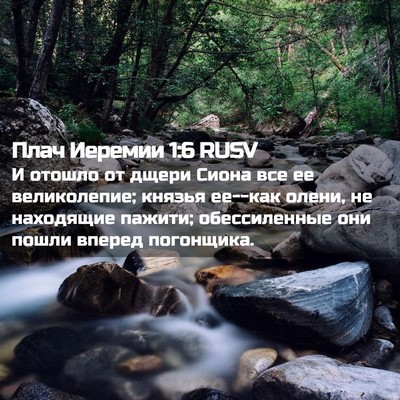 Picture 02 - Плач Иеремии 1:6 RUSV - И отошло от дщери Сиона все - Bible Verse Picture
