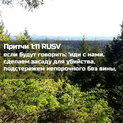 Picture 02 - Притчи 1:11 RUSV - если будут говорить: 'иди с - Bible Verse Picture
